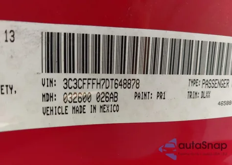 2013 Fiat 500 Abarth z USA, uszkodzony, nr VIN 3C3CFFFH7DT648878